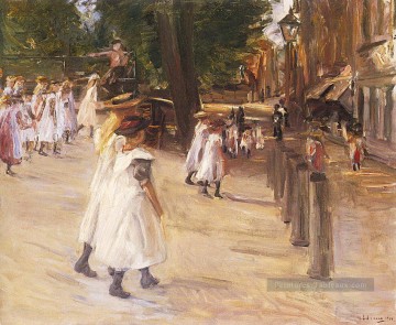 sur le chemin de l’école à Edam 1904 Max Liebermann impressionnisme allemand Peinture à l'huile
